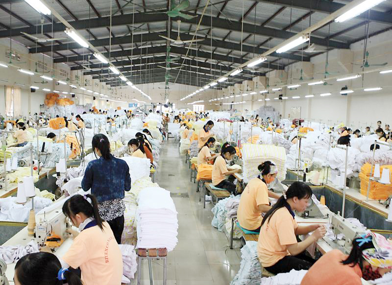 xưởng sản xuất khăn bông xuất khẩu ra nước ngoài