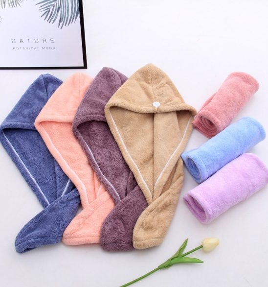 Khăn quấn đầu ủ tóc làm khô tóc siêu tốc 12 Khăn quấn đầu ủ tóc làm khô tóc siêu tốc