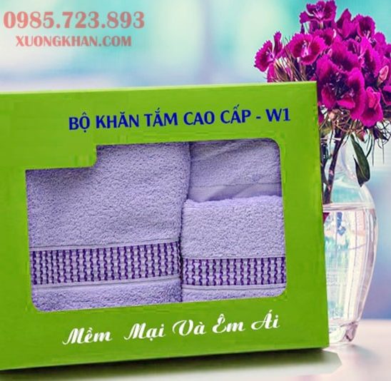 Hộp khăn quà tặng ngày nhà giáo việt nam có thêu in logo cao cấp 13 Khăn bông quà tặng cho ngày nhà giáo việt nam được thêu logo
