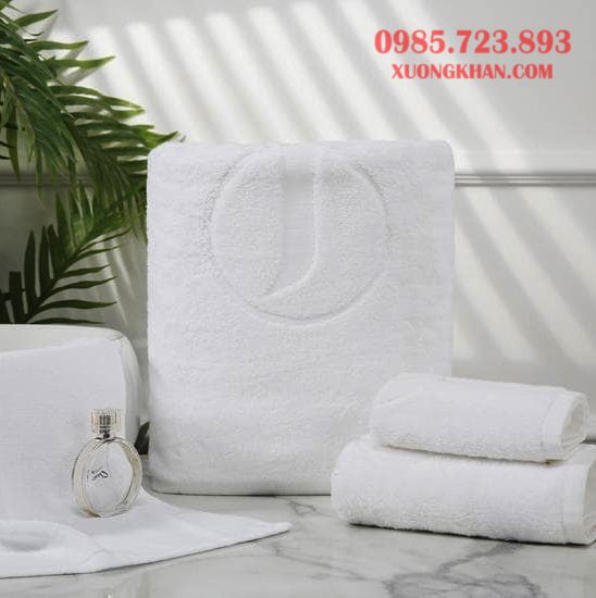 Bộ khăn tắm khách sạn 5 sao thêu dệt logo cao cấp 11 Bộ khăn tắm khách sạn 5 sao thêu dệt logo cao cấp